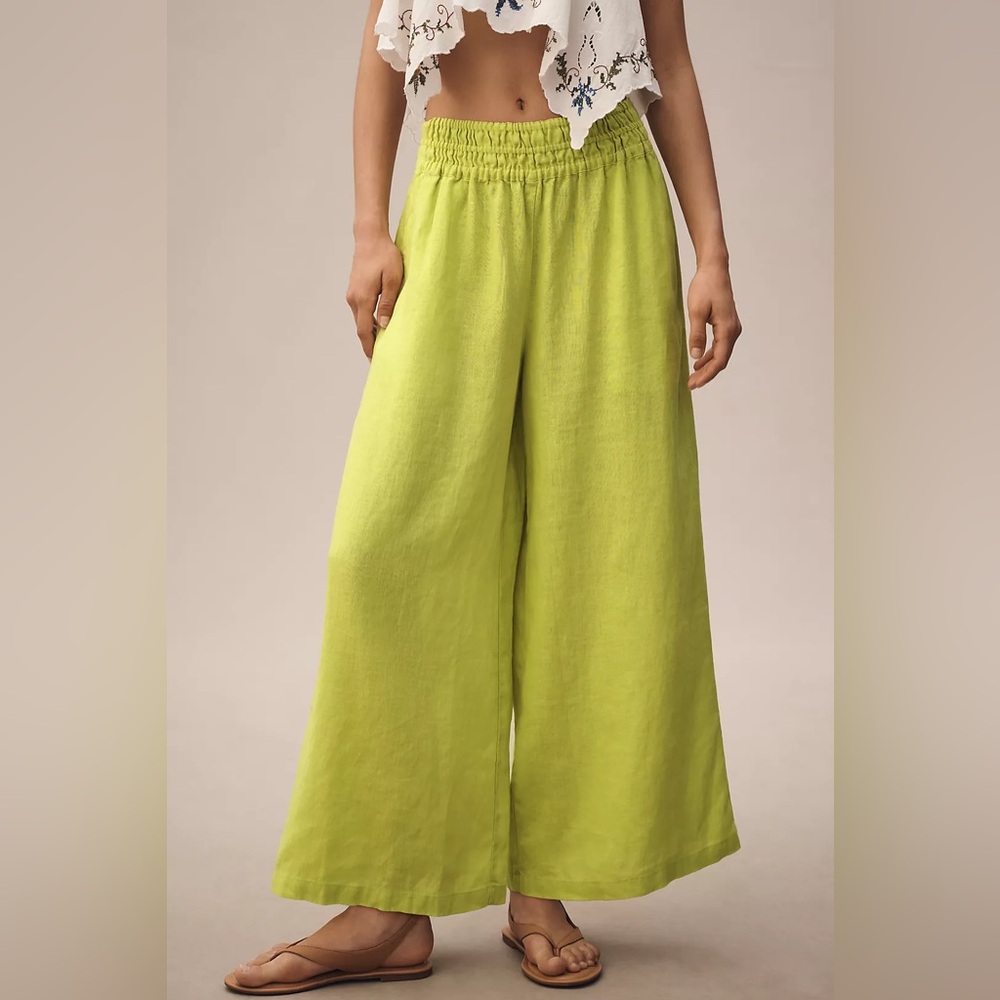 Anthropologie somerset linen pull-on pants